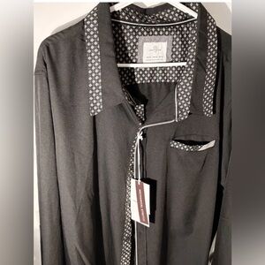 Craft +Flow Men's Button Down Dress Shirt Long Sleeve Men's 2XL NWT Black